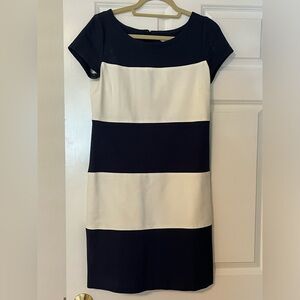 Banana Republic Blue and creamy white striped dress sz 6 great condition
